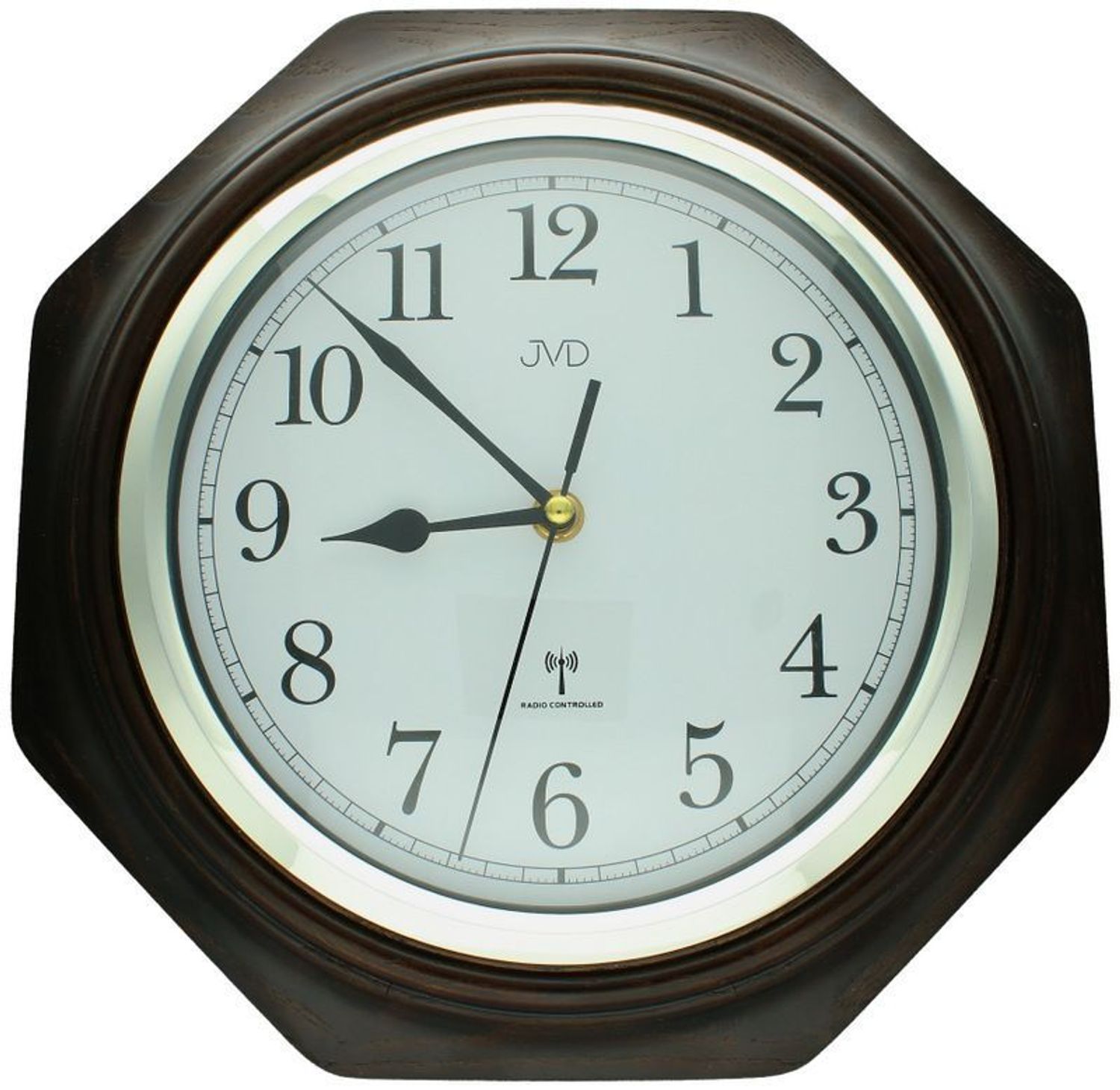 Zegar na ścianę sterowany radiowo drewniany JVD Radio Controlled NR7172.2 SILVER...jpg